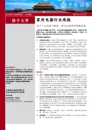 家用电器行业周报：双十一大促落下帷幕，新兴品类取得亮眼表现