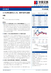 纺织服装：10月社零总额同比+4.9%，消费市场环比继续回暖