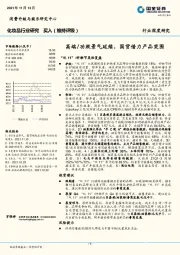 化妆品行业研究：高端/功效景气延续，国货借力产品突围