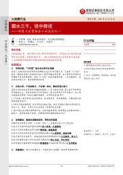 浙商大消费掘金小而美系列一:弱水三千,优中择优