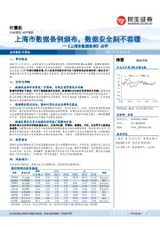 计算机：《上海市数据条例》点评-上海市数据条例颁布，数据安全刻不容缓