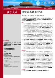 化妆品及医美行业：国牌龙头实力强劲，市场地位稳固