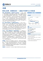 传媒：2022年视频平台片单展望-聚焦主旋律，深耕新垂类