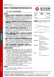 2022年轻工行业投资策略报告：把握中下游消费属性板块盈利修复行情