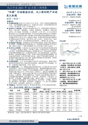 化工行业2021年12月第二周周报：“双碳”行动提速迈进，化工新材料产业迎更大机遇