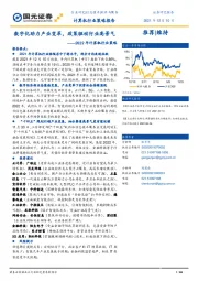 2022年计算机行业策略：数字化助力产业变革，政策驱动行业高景气