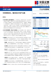 非银行金融行业年度策略：市场悄然变化，看好资本市场产业链