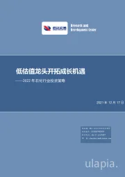 2022年石化行业投资策略：低估值龙头开拓成长机遇