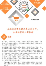大消费行业周报：五粮液共商共建共享大会召开，企业经营迈入新征程
