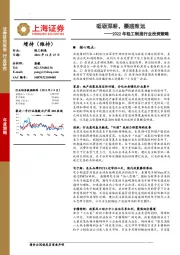 2022年轻工制造行业投资策略：砥砺深耕，屡践致远