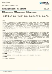 汽车电子方向行业点评：上海印发电子信息“十四五”规划，积极关注半导体、面板产业