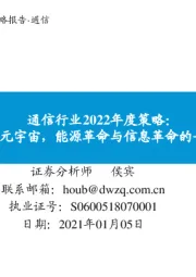 通信行业2022年度策略:双碳与元宇宙,能源革命与信息革命的一体两面