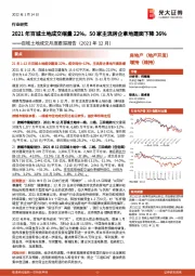 百城土地成交月度跟踪报告（2021年12月）：2021年百城土地成交缩量22%，50家主流房企拿地建面下降36%