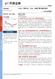 农林牧渔行业点评报告：USDA下调玉米、大豆、水稻产量及期末库存