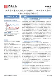 生物医药行业周报:医药个股本周股价总体波动较大,回顾中医服务行业和以中药起家的公司