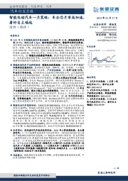 智能电动汽车一月策略：车企芯片布局加速，看好自主崛起