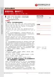 新材料&金属材料行业周报（2022年2月第1期）：新春来临，静待开工