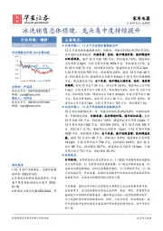 家用电器行业周报：冰洗销售总体稳健，龙头集中度持续提升