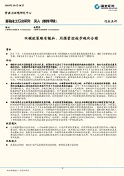 基础化工行业研究：双碳政策略有缓和，用煤管控逐步趋向合理