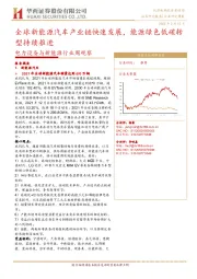 电力设备与新能源行业周观察：全球新能源汽车产业链快速发展，能源绿色低碳转型持续推进