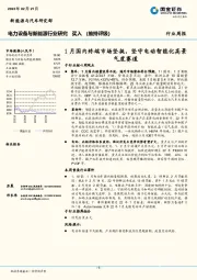 电力设备与新能源行业研究：1月国内终端市场坚挺，坚守电动智能化高景气度赛道