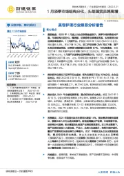 美容护理行业跟踪分析报告：1月淡季市场结构分化，头部国货品牌高增