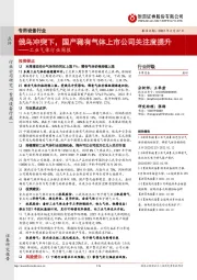 工业气体行业周报:俄乌冲突下,国产稀有气体上市公司关注度提升