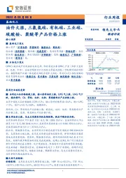 基础化工行业周报：油价大涨，三氯氢硅、有机硅、工业硅、硫酸铵、聚醚等产品价格上涨