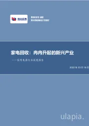 家用电器行业深度报告：家电回收：冉冉升起的新兴产业
