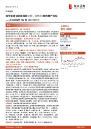原油周报第242期:俄罗斯原油供给风险上升,OPEC+维持增产目标