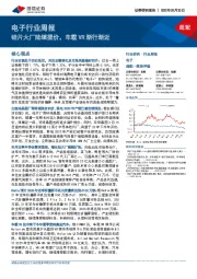 电子行业周报：硅片大厂陆续提价，车载VR渐行渐近