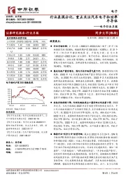 电子行业月报:行业表现分化,重点关注汽车电子和功率半导体