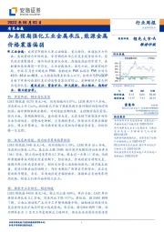 有色金属行业周报：加息预期强化工业金属承压，能源金属价格震荡偏弱