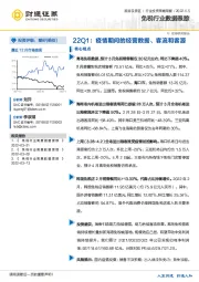 免税行业数据跟踪：22Q1：疫情期间的经营数据、客流和客源