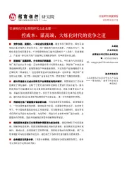 石油炼化行业深度研究之企业篇:控成本、谋高端,大炼化时代的竞争之道