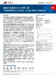 通信行业周报2022年第9期：工信部持续推进工业互联网，关注算力网络中光通信机会