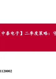 【中泰电子】二季度策略：守得云开见月明
