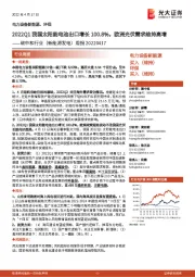 碳中和行业(新能源发电)周报:2022Q1我国太阳能电池出口增长100.8%,欧洲光伏需求维持高增