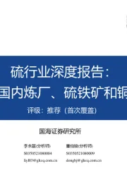 硫行业深度报告：硫元素紧张，国内炼厂、硫铁矿和铜冶炼企业受益
