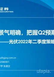 光伏2022年二季度策略：产业链高景气明确，把握Q2预期上修机会