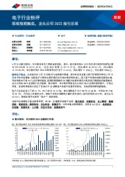 电子行业快评：悲观预期触底，龙头公司2Q22指引乐观