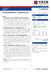 航空军工行业动态分析：财务领先指标持续向好，看好板块未来成长