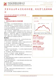 电力设备与新能源行业周观察:多家车企公布4月电动车销量,风电景气度持续提升