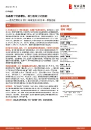 医药生物行业2021年年报及2022年一季报总结:低基数下快速增长,细分板块分化加剧