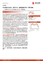 计算机行业2021年年报和2022年一季报总结：行业表现分化较大，数字产业、智能制造和汽车IT景气持续