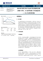 化工行业新材料周报:联合国计划到2025年全球可再生能源发电能力增加100%,石大胜华拟建3万吨硅基负极