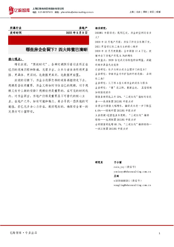 房地产：哪些房企会留下？四大阵营已清晰