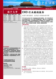 CXO行业跟踪报告：高景气增长持续，投资进入精挑细选时期