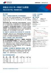 保险业2022年一季度行业跟踪：寿险龙头相对平稳，财险继续头部化