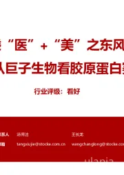 从巨子生物看胶原蛋白赛道:乘“医”+“美”之东风